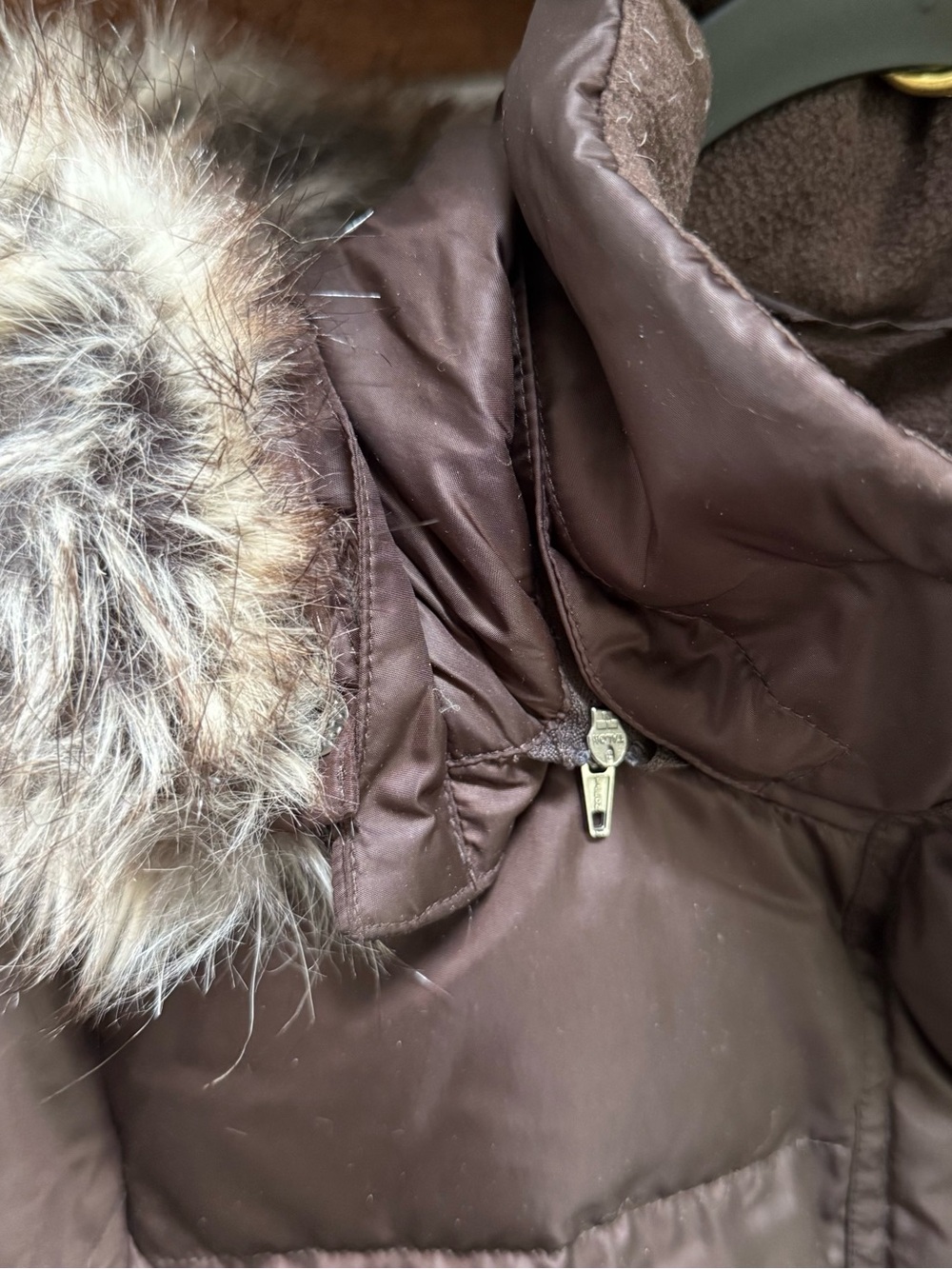 Eddie Bauer women’s full length down puffer coat sz small deep chocolate brown - Picture 7 of 11